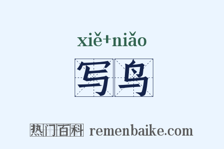写鸟是什么意思的图片